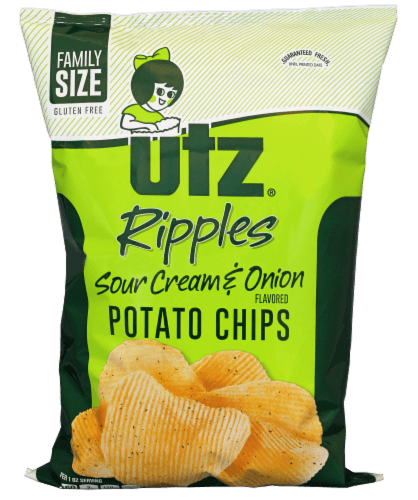 Utz Ripples Sour Cream & Onion Potato Chips Family Size