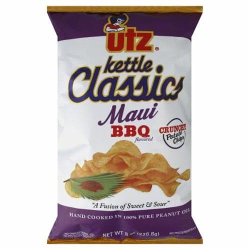 Utz Potato Chips Kettle Classics Maui Bbq Flavored