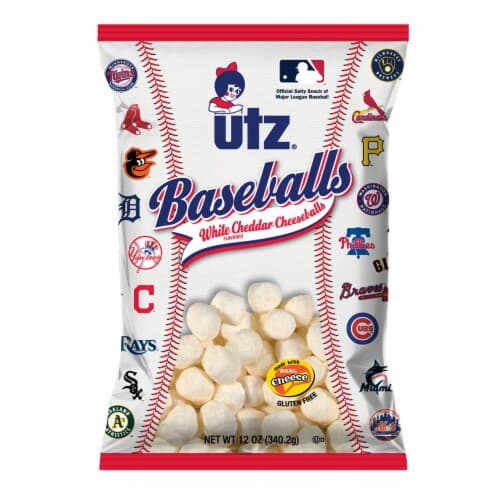 Utz Cheese Balls, White Cheddar, Baseballs