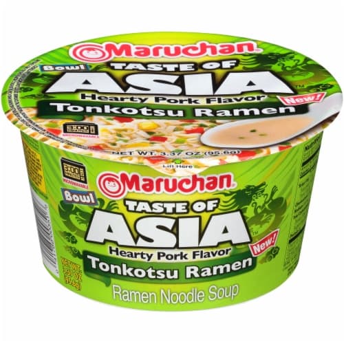 Maruchan Ramen Noodle Soup, Tonkotsu, Hearty Pork Flavor, Bowl