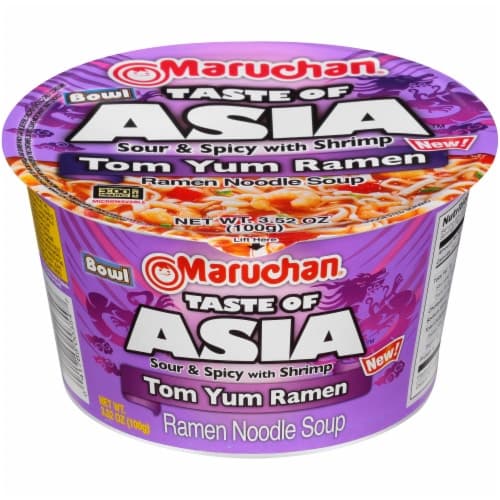 Maruchan Taste Of Asia Ramen Noodle Soup, Tom Yum Ramen, Bowl