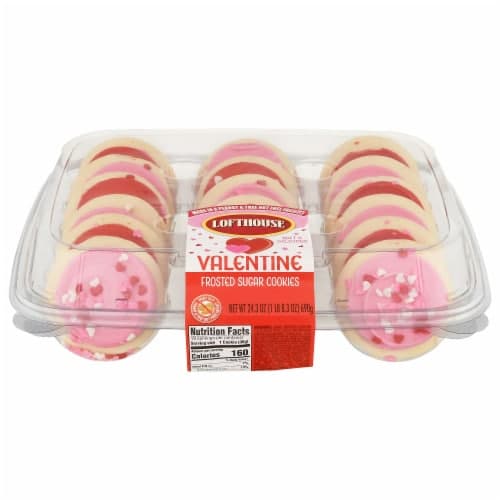 Lofthouse Sugar Cookies, Frosted, Valentine
