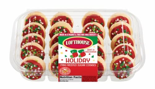 Lofthouse Red Holiday Frosted Mini Sugar Cookies