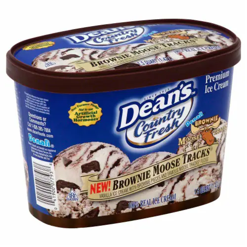 Deans Country Fresh Ice Cream, Brownie Moose Tracks