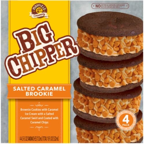 Friendlys Big Chipper Ice Cream Sandwiches, Salted Caramel Brookie