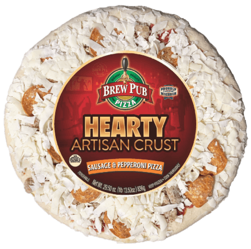 Brew Pub Hearty Artisan Crust Sausage & Pepperoni  Pizza