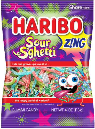 Haribo Sour S'Ghetti Gummi Candy