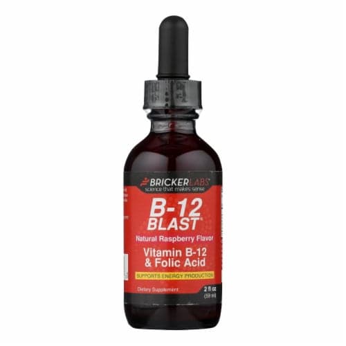 Bricker Labs Blast B12 Natural Raspberry Vitamin B12 And Folic Acid