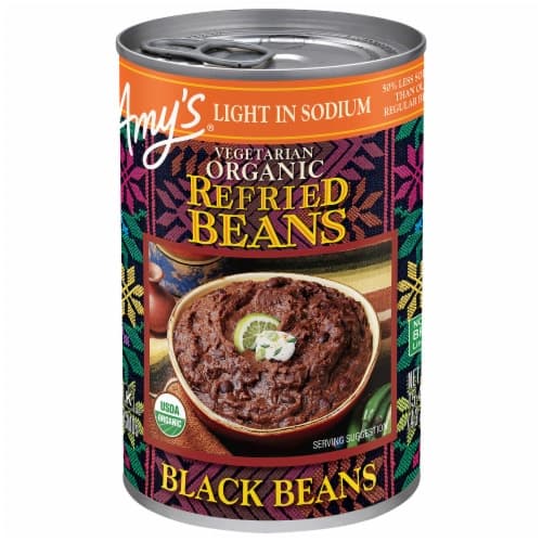 Amy'S Light In Sodium Refried Black Beans