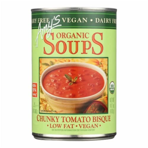 Amys Soups Organic Low Fat Vegan Chunky Tomato Bisque