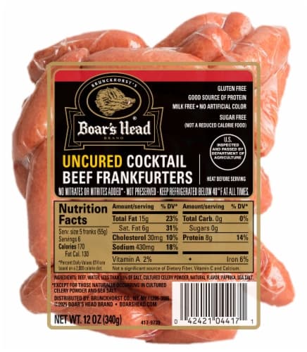 Boars Head Beef Frankfurters Cocktail