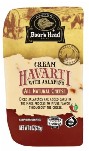 Boars Head Cheese Pre Cut Cream Havarti With Jalapeno