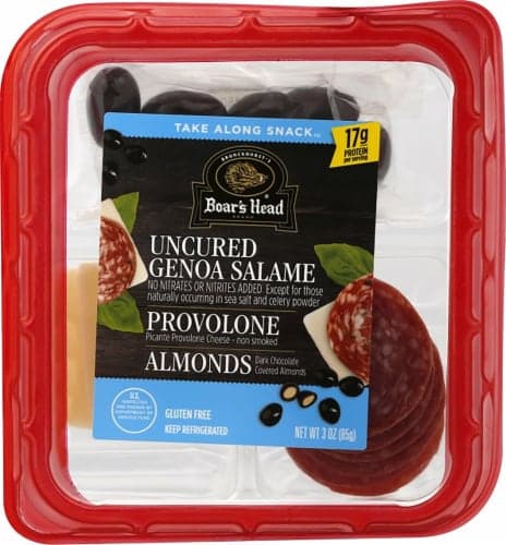Boar'S Head Take Along Snack Salame, Picante Provolone, Dark Choc Almonds