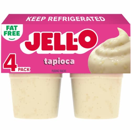 Jell-O Tapioca Fat Free Pudding Cups Snack