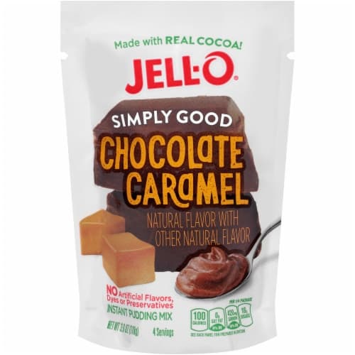 Jell O Simply Good Pudding Mix, Instant, Chocolate Caramel