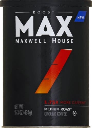 Max Boost By Maxwell House Medium Roast 1.75X Caffeine Ground Coffee