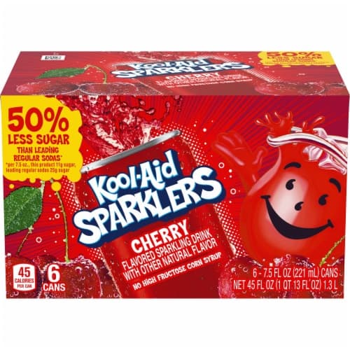 Kool Aid Sparklers Sparkling Drink, Cherry