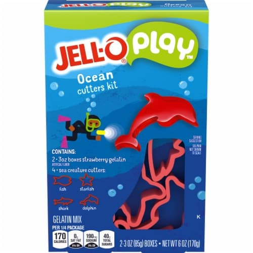 Jell-O Play Ocean Cutters Kit With Strawberry Gelatin Mix
