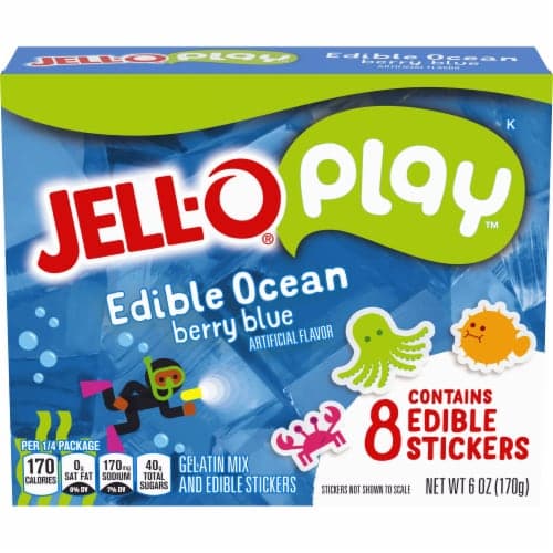 Jell-O Edible Ocean Berry Blue Gelatin Mix