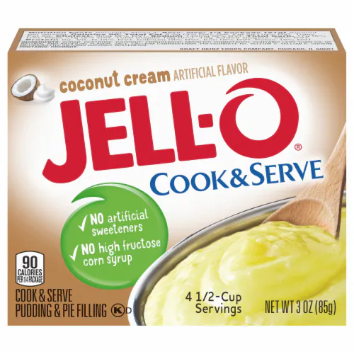 Jell O Pudding & Pie Filling, Cook & Serve, Coconut Cream