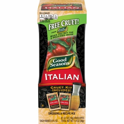 Good Seasons Italian Dressing & Recipe Seasoning Mix With Free Cruet Kit Packets