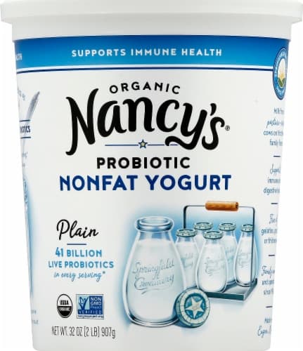 Nancy'S Plain Organic Probiotic Nonfat Yogurt Tub
