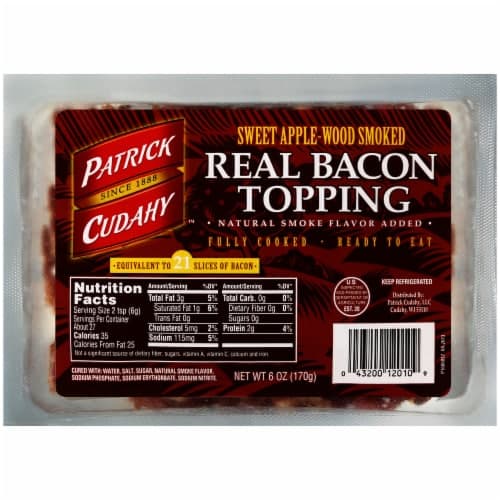 Patrick Cudahy Sweet Apple-Wood Smoked Real Bacon Topping