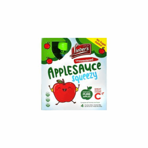 Lieber'S Unsweetened Squeezy Applesauce