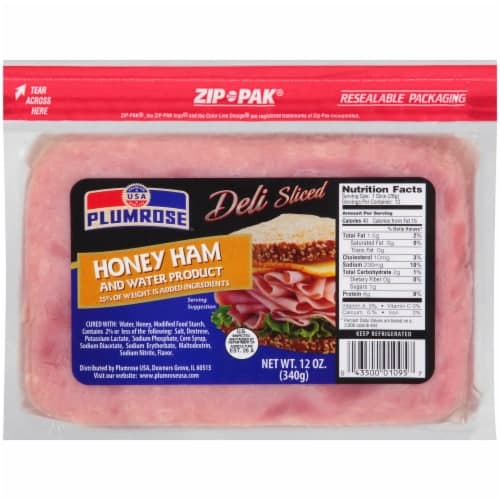 Plumrose Deli Sliced Honey Ham And Water Product