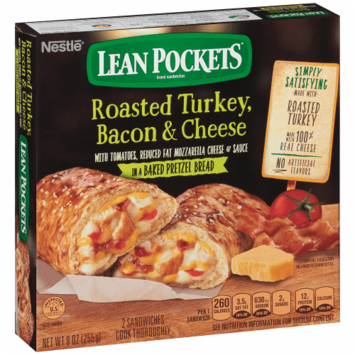 Lean Pockets Sandwiches, Pretzel Bread, Roasted Turkey With Bacon & Cheese