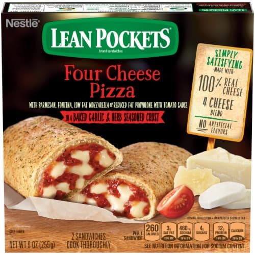 Lean Pockets Four Cheese Pizza Sandwiches