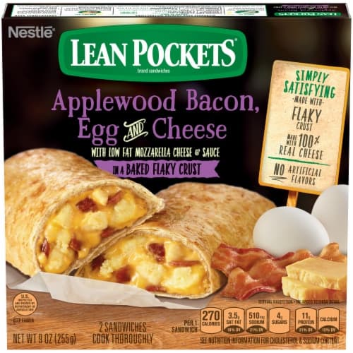 Lean Pockets Applewood Bacon, Egg And Cheese  Sandwiches