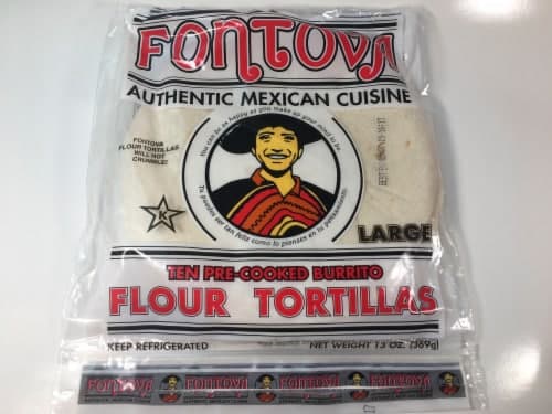 Fontova Large Pre-Cooked Burrito Flour Tortillas