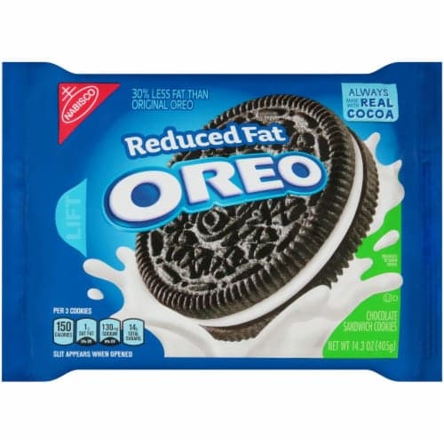 Nabisco Oreo Reduced Fat Chocolate Sandwich Cookies. Tray