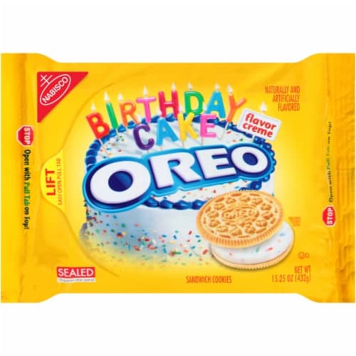 Oreo Cookies, Sandwich, Birthday Cake Flavor Creme