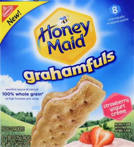 Nabisco Honey Maid Grahamfuls Filled Crackers Strawberry Yogurt Creme