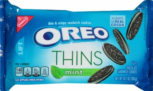 Oreo Chocolate Thins Mint Creme Sandwich Cookies Wrapper