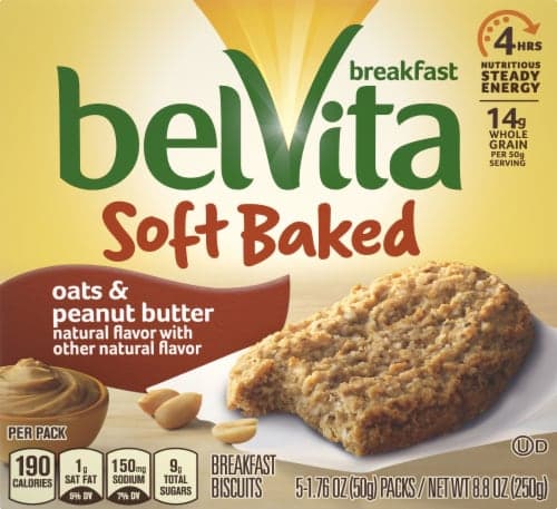 Belvita Breakfast Cookie Soft Golden Oat & Peanut Butter