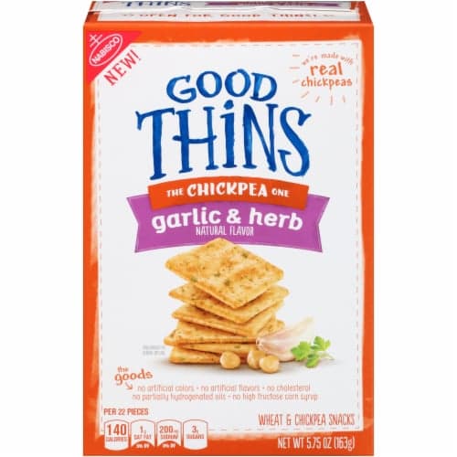 Good Thins Wheat & Chickpea Snacks, Garlic & Herb
