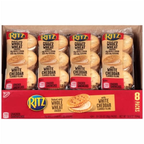 Nabisco Ritz Whole Wheat Cracker & White Cheddar Filling Cracker Sandwiches 