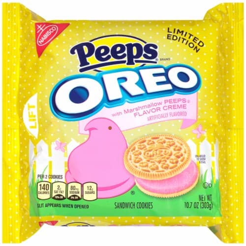 Oreo Cookies, Sandwich, With Marshmallow Peeps Flavor Crme