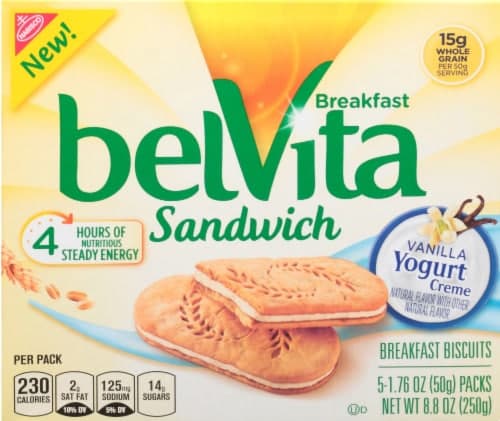 Belvita Sandwich, Vanilla Yogurt Creme