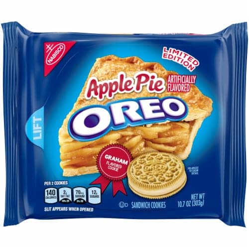 Oreo Apple Pie Sandwich Cookies, Limited Edition, 1 Resealable