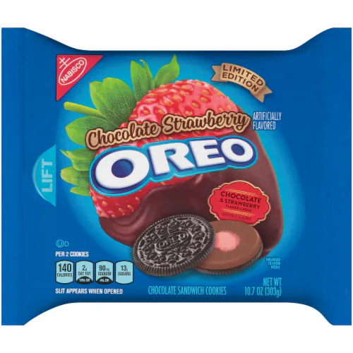 Nabisco Oreo Limited Edition Chocolate Strawberry Chocolate Sandwich Cookies. Tray