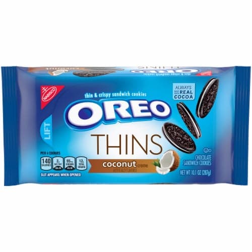 Oreo Thins Chocolate Sandwich Cookies, Coconut Creme Flavor