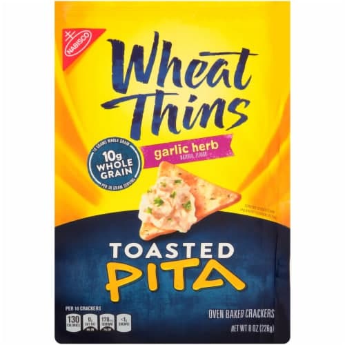 Wheat Thins Crackers, Toasted Pita, Garlic Herb, Oven Baked
