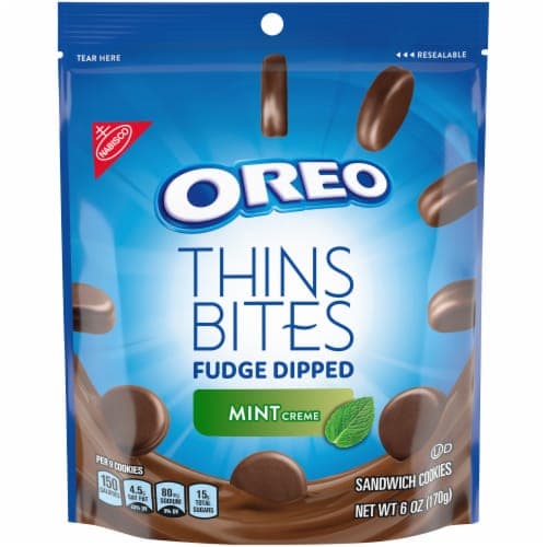 Oreo Thin Bites Cookies Dipped Mint Crem