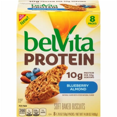 Belvita Protein Biscuits, Soft Baked, Blueberry Almond