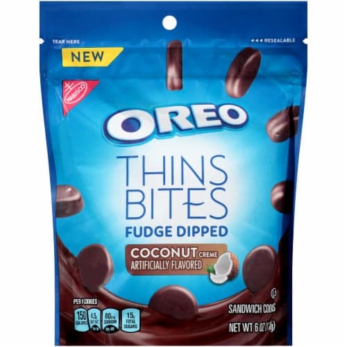 Nabisco Oreo Thin Bites Fudge Dipped Coconut Creme Sandwich Cookies