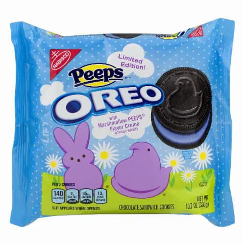 Oreo Sandwich Cookies, Chocolate, With Marshmallow Peeps Flavor Creme